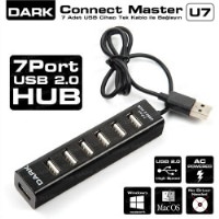 DARK CONNECT MASTER U71 7 PORT 5V USB ÇOKLAYICI DK-AC-USB271 - 1